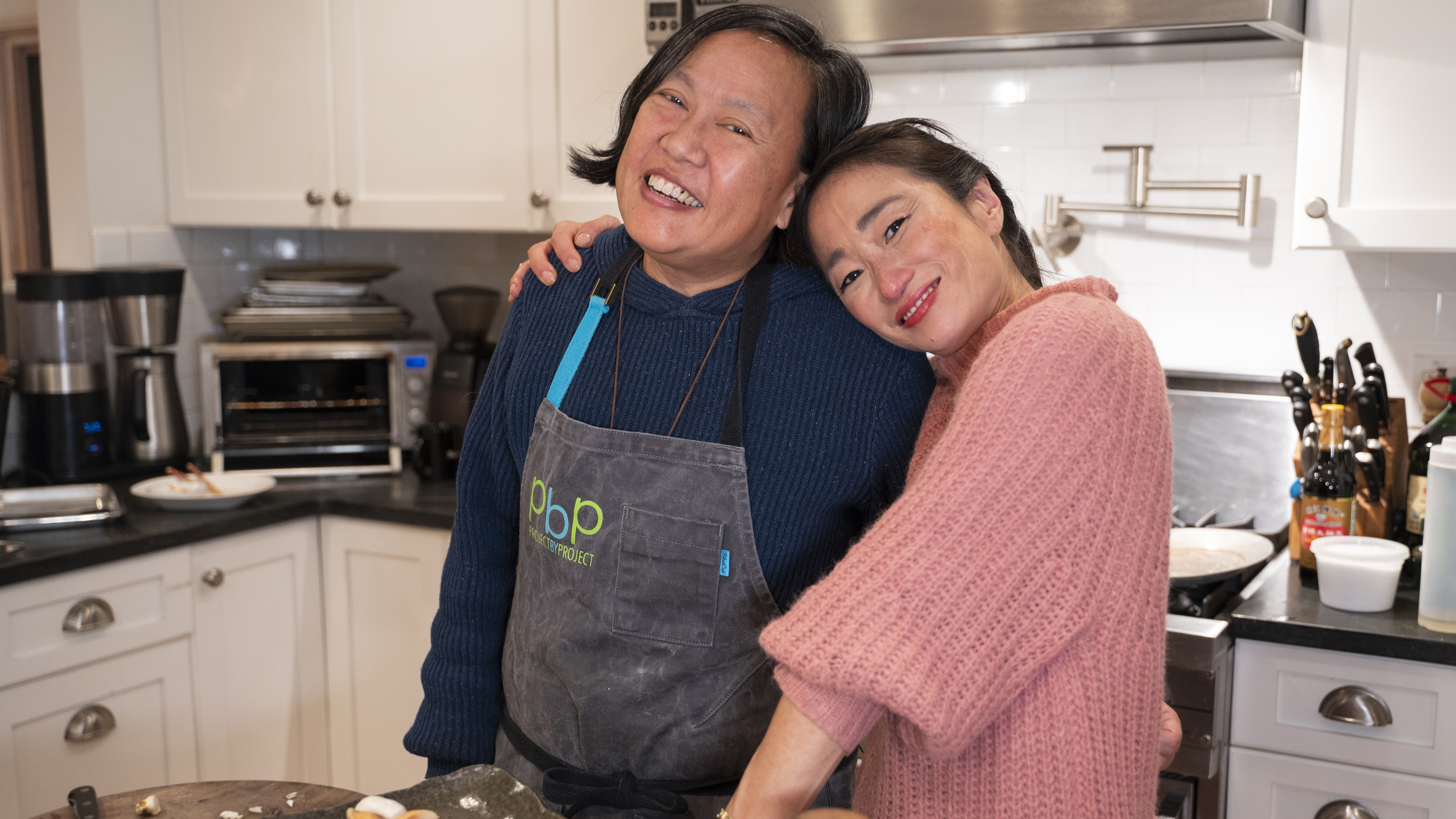 Danielle and Anita together in the kitchen